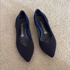 Rothy's Blue Pointed-Toe Flats Sleek Design